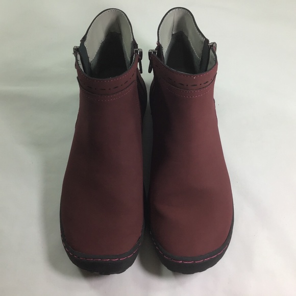 JBU by Jambu Memory Foam Juno Burgundy Booties - Picture 6 of 9